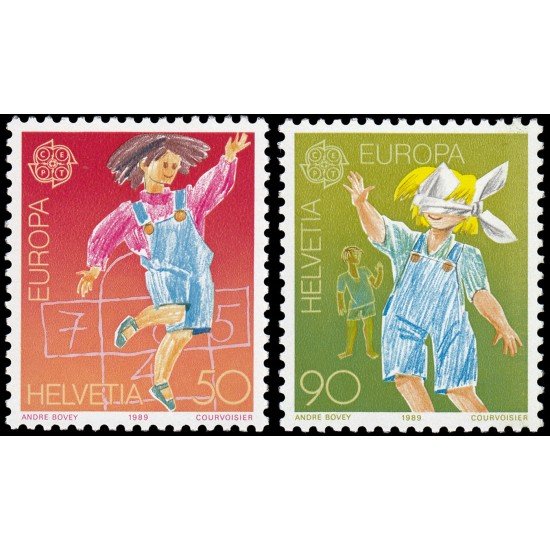Suiza Switzerland 1323/24 1989 Eurpoa Juegos de niños MNH