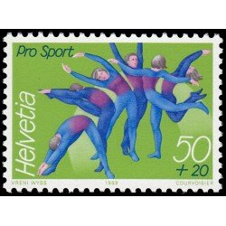 DEP1/S Suiza Switzerland  1332 1989  Sorteo por la Asociaciones deportivas Deportes en la sociedad MNH