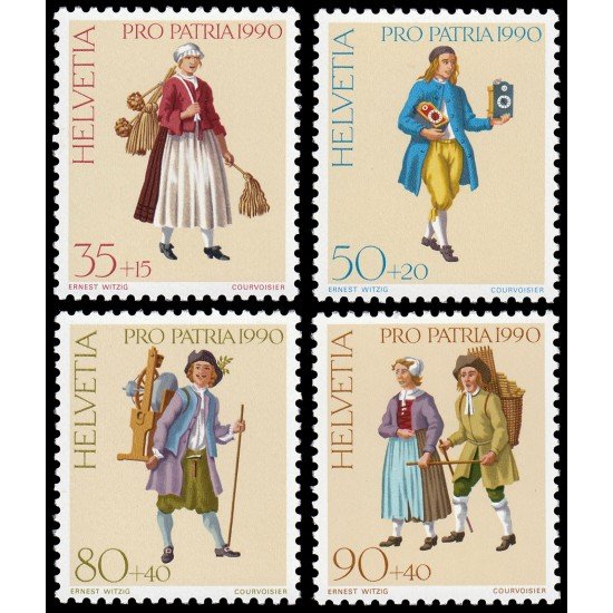 Suiza Switzerland 1343/46 1990 Pro patria  700 Años de arte y cultura MNH