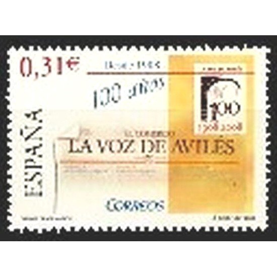 España Spain 4386 2008 Diarios Centenarios La voz de Avilés MNH España Spain 4386 2008 Diarios Centenarios La voz de Avilés MNH