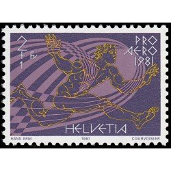 TRA1/S Suiza Switzerland A-48 1981 Pro-aéreo Ícaro MNH