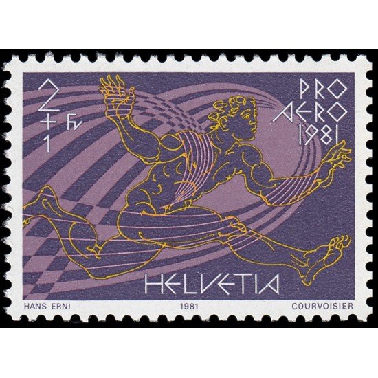 TRA1/S Suiza Switzerland A-48 1981 Pro-aéreo Ícaro MNH