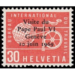 Suiza Switzerland Servicios 436 1969 Visita de Pablo VI a Ginebra MNH Suiza Switzerland Servicios 436 1969 Visita de Pablo VI a Ginebra MNH