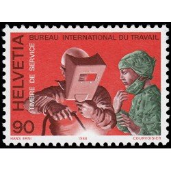 VAR2/S Suiza Switzerland Servicios 465 1988 Oficina inter. del Trabajo Soldador y trabajador MNH VAR2/S Suiza Switzerland Servicios 465 1988 Oficina inter. del Trabajo Soldador y trabajador MNH