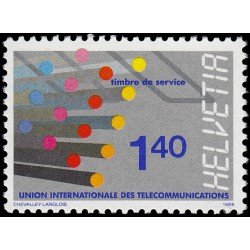 VAR2/S Suiza Switzerland Servicios 466 1988 UIT Fibra óptica MNH VAR2/S Suiza Switzerland Servicios 466 1988 UIT Fibra óptica MNH