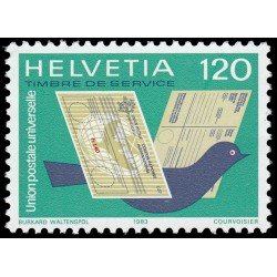Suiza Switzerland Servicios 462 1983 UPU Paloma y correo MNH Suiza Switzerland Servicios 462 1983 UPU Paloma y correo MNH