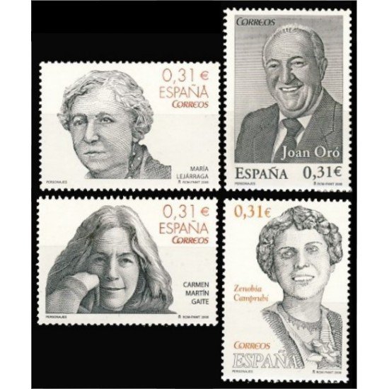 España Spain 4417/20 2008 Personajes MNH España Spain 4417/20 2008 Personajes MNH