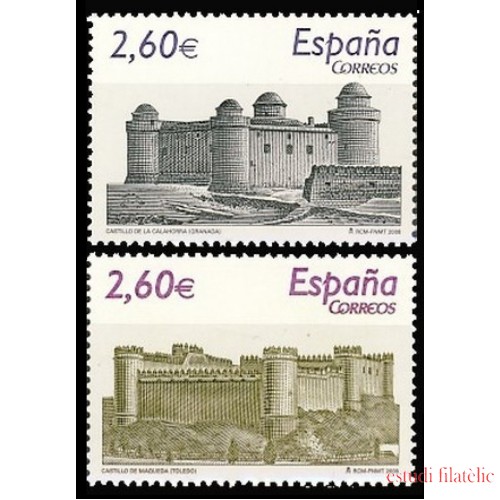 España Spain 4439/40 2008 Castillos MNH