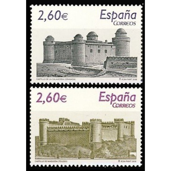 España Spain 4439/40 2008 Castillos MNH España Spain 4439/40 2008 Castillos MNH