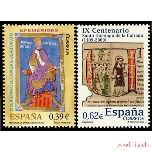 España Spain 4487/88 2009 Efemérides MNH