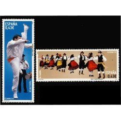 España Spain 4492/93 2009 Bailes y danzas populares MNH España Spain 4492/93 2009 Bailes y danzas populares MNH