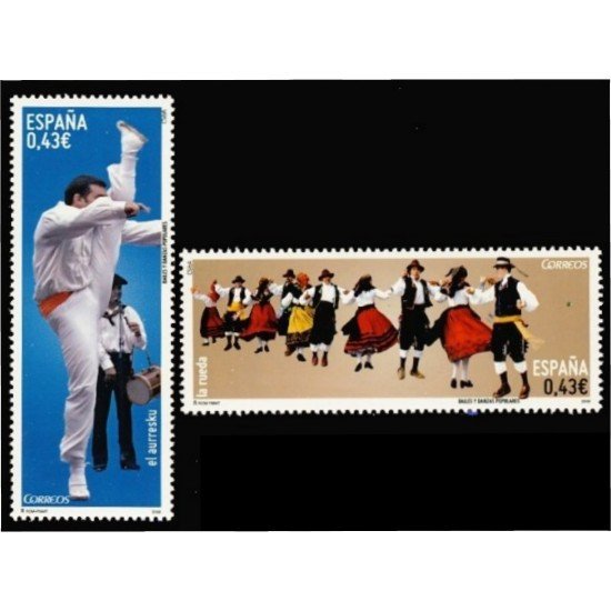 España Spain 4492/93 2009 Bailes y danzas populares MNH España Spain 4492/93 2009 Bailes y danzas populares MNH