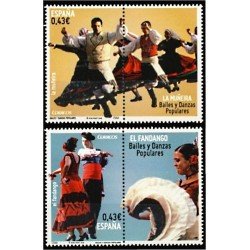 España Spain 4501/02 2009 Bailes y danzas populares MNH España Spain 4501/02 2009 Bailes y danzas populares MNH