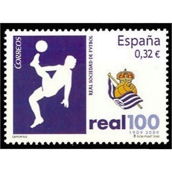 España Spain 4504 2009 Centenario de la Real Sociedad de fútbol S.A.D. MNH España Spain 4504 2009 Centenario de la Real Sociedad de fútbol S.A.D. MNH