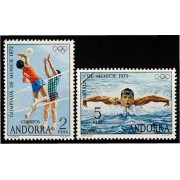 Andorra española 77/78 1972 Munich MNH Andorra española 77/78 1972 Munich MNH