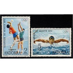Andorra española 77/78 1972 Munich MNH Andorra española 77/78 1972 Munich MNH