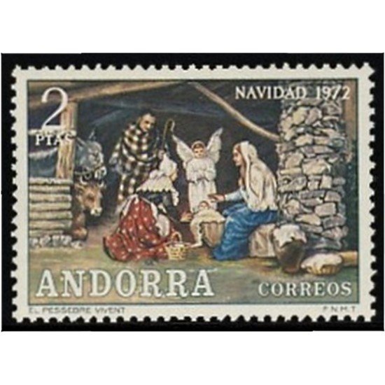 Andorra española 79 1972 Navidad MNH Andorra española 79 1972 Navidad MNH