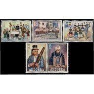 Andorra Española 80/84 1972 Costumbres MNH