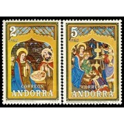 Andorra Española 87/88 1973 Navidad 73 MNH Andorra Española 87/88 1973 Navidad 73 MNH