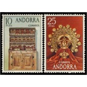 Andorra Española 91/92 1974 Artesania MNH Andorra Española 91/92 1974 Artesania MNH