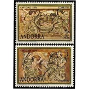 Andorra Española 94/95 1974 Navidad 74 MNH Andorra Española 94/95 1974 Navidad 74 MNH