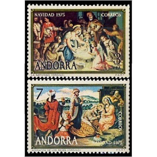 Andorra Española 100/01 1975  Navidad 75 MNH