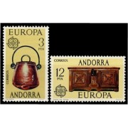 Andorra Española 102/03 1976 Europa Artesania MNH Andorra Española 102/03 1976 Europa Artesania MNH