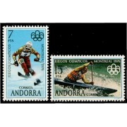 Andorra Española 104/05 1976 Montreal MNH Andorra Española 104/05 1976 Montreal MNH