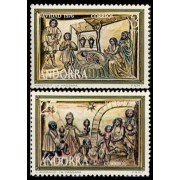 Andorra Española 106/107 1976 Navidad 76 MNH Andorra Española 106/107 1976 Navidad 76 MNH