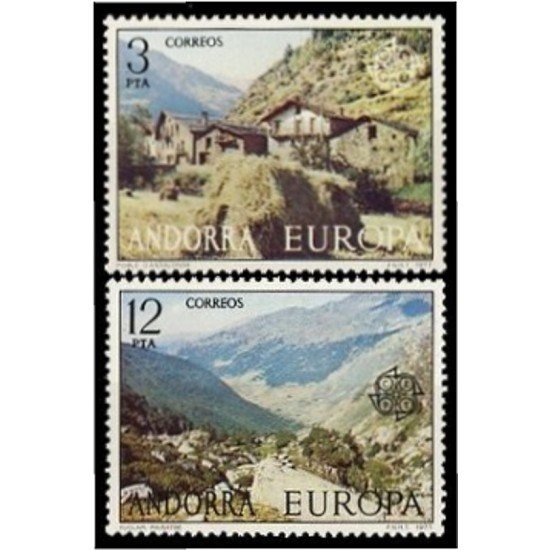 Andorra Española 108/09  1977 Europa MNH