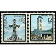 Andorra Española 110/11 1977 Navidad 77 MNH Andorra Española 110/11 1977 Navidad 77 MNH