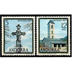 Andorra Española 110/11 1977 Navidad 77 MNH Andorra Española 110/11 1977 Navidad 77 MNH