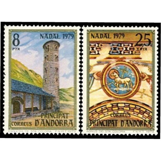 Andorra Española 128/29 1979 Navidad 79 MNH