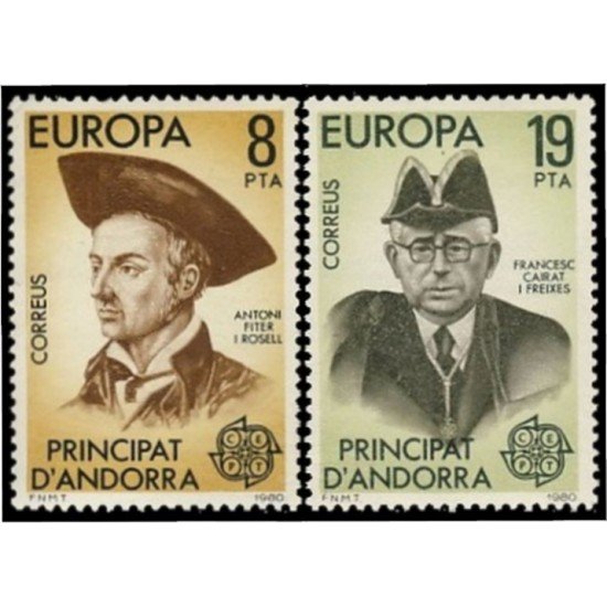 Andorra Española 133/34 1980 Europa MNH