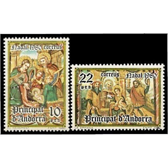 Andorra Española 138/39 1980 Navidad 80 MNH