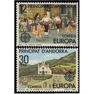 Andorra Española 140/41  1981 Europa MNH