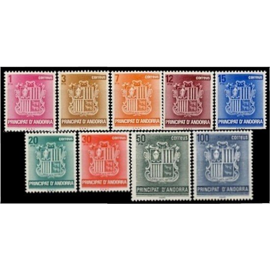 Andorra Española 148/56 1982 Básica escudos MNH
