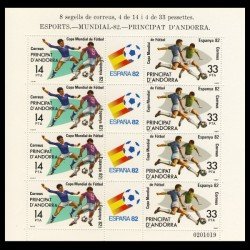 Andorra Española 161 ( MP. 1 ) Minihojita Minipliego1982 España 82 MNH