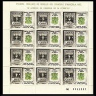 Andorra Española 162 ( MP.2 ) Minihojita Minipliego 1982  Exposición filatélica MNH