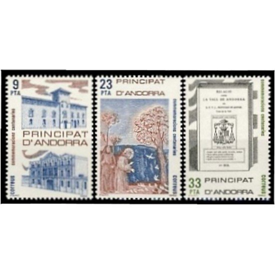Andorra Española 163/65 1982 Centenarios MNH