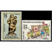 Andorra Española 166/67 1982 Navidad 82 MNH Andorra Española 166/67 1982 Navidad 82 MNH