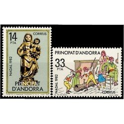 Andorra Española 166/67 1982 Navidad 82 MNH