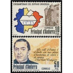 Andorra Española 171/72 1983 Conmemoraciones MNH