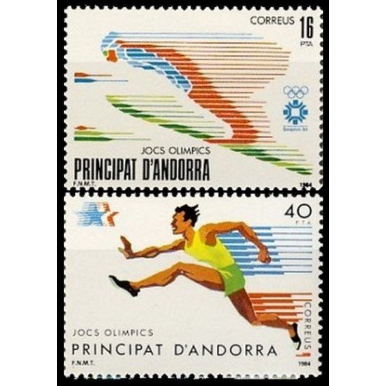 Andorra Española 176/77 1984  JJOO Los Angeles 84 MNH