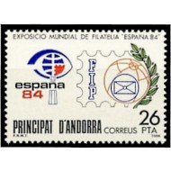 Andorra Española 178 1984 Exposición Mundial de Filatelia MNH