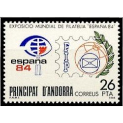 Andorra Española 178 1984 Exposición Mundial de Filatelia MNH