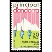 Andorra Española 182 1984 Centro de encuentros de cultura pirenaica MNH 