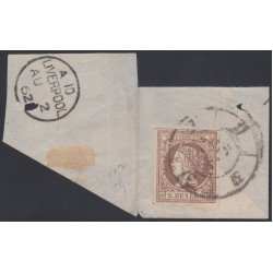 España Spain 56 1860 - 1861 Isabel II Sobre Fragmento España Spain 56 1860 - 1861 Isabel II Sobre Fragmento