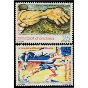 Andorra Española 223/24 1991 IV Juegos de los peq. Estados de Europa MNH Andorra Española 223/24 1991 IV Juegos de los peq. Estados de Europa MNH
