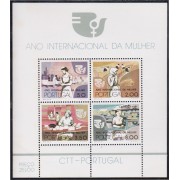 Portugal HB 16 1975 Año internacional de la mujer MNH